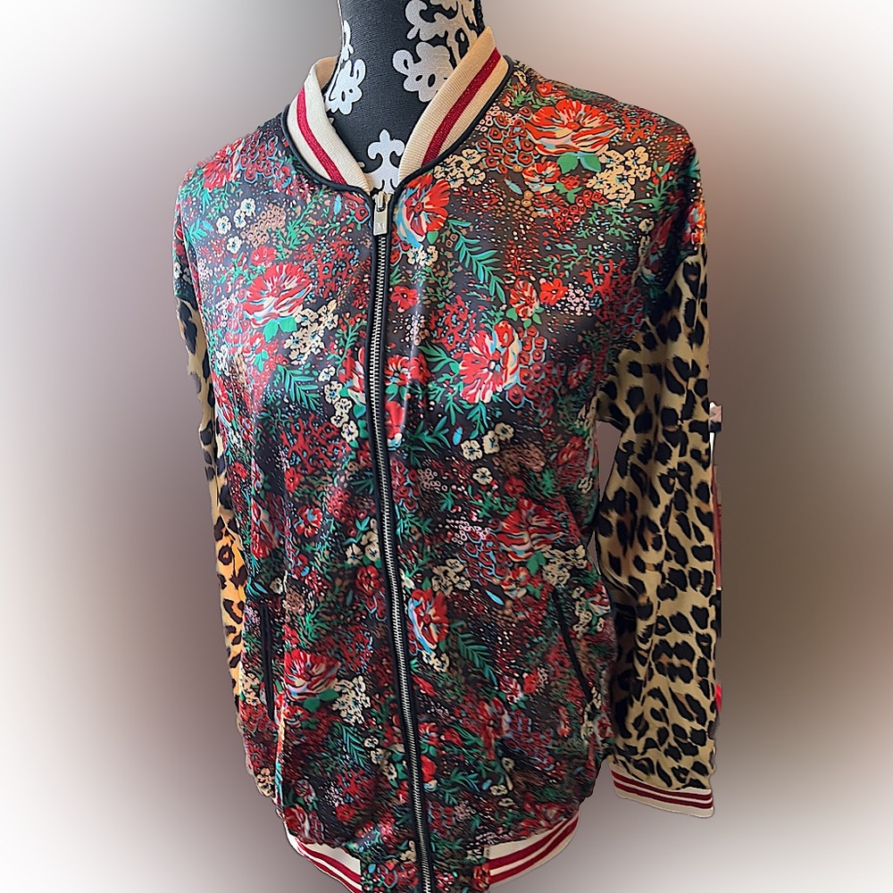 Scotch and Soda, multi print, Bomber jacket, Sz 3 (L)